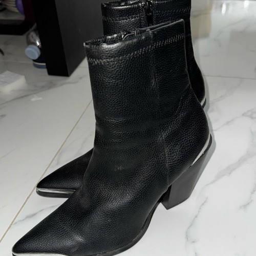 Public Desire ankle boots black and silver like new, size 37