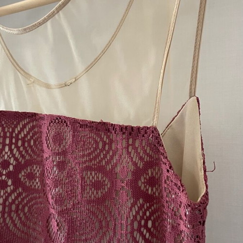 Moutaki formal dress like new, size S/M, burgundy with sheer panels