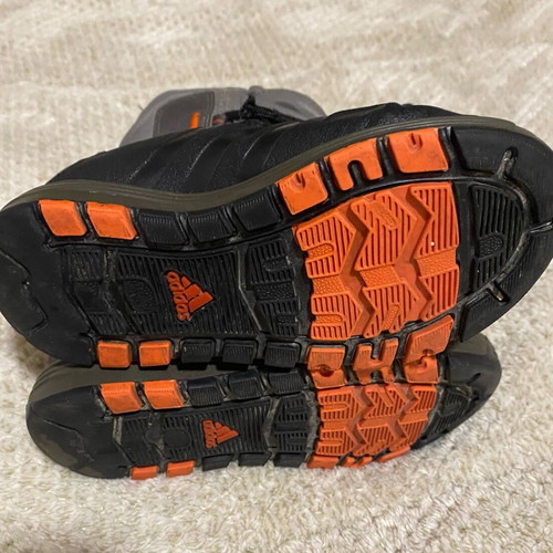 Adidas waterproof boots used, size 30, black and grey
