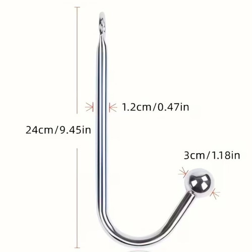 Anal hook for adult play new, stainless steel