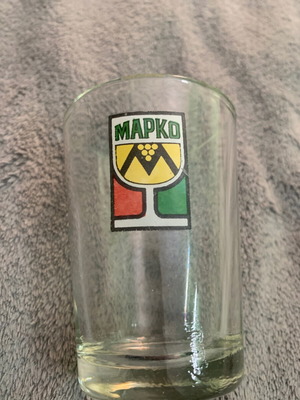 Ποτήρι ρετσίνας ΜΑΡΚΟ, δεκαετία 60, 8x5,5 εκ.