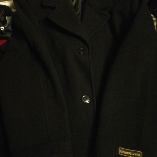 Cashmere coat black size 58 new