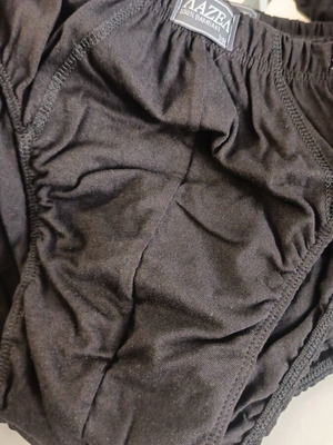 Men's black cotton briefs pack of 3, new, Greek product