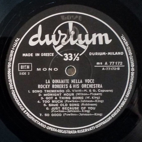 Rocky Roberts & The Airedales Sabato Sera No2 vinyl LP used, R&B soul