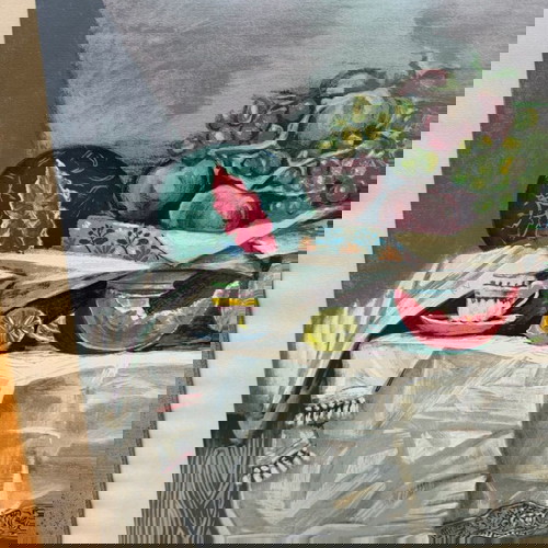 N. Chatzikyriakos Gikas silk screen printing used in frame