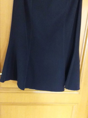 Black crepe skirt by CINNAMON No 48 used with special flare