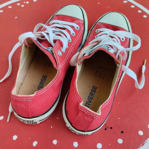 All Star casual shoes new, white and red