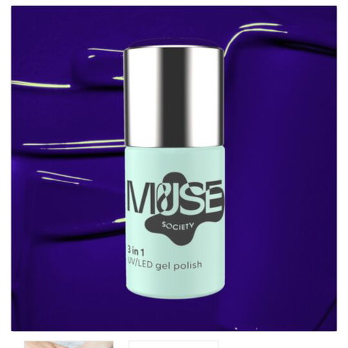 Muse Society semi-permanent nail polish set, like new, black and blue