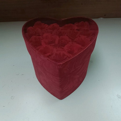 Heart-shaped box like new with roses