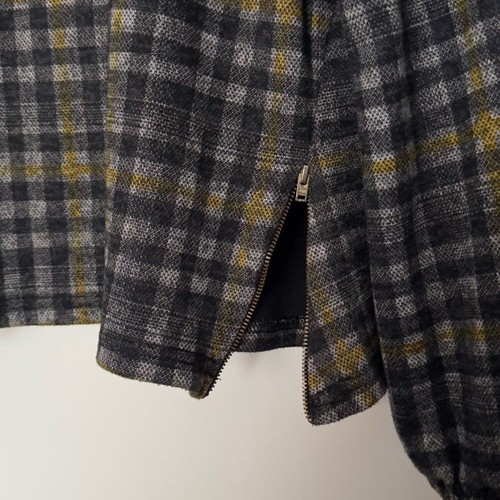 Anel blouse used with ballon sleeves and zipper multicolor size M