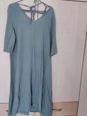 Moutaki Midi casual mint green V neck dress like new