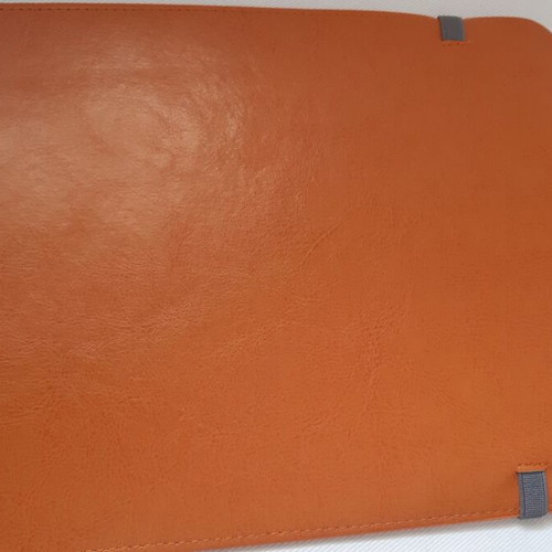 Tous iPad case orange leather for Mini iPad with security elastic and logo