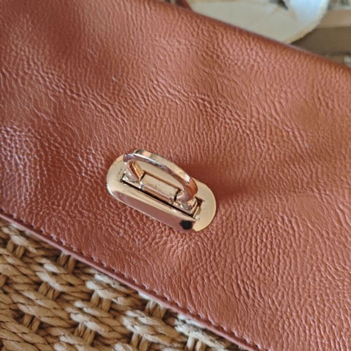 Women's handbag, beige and brown