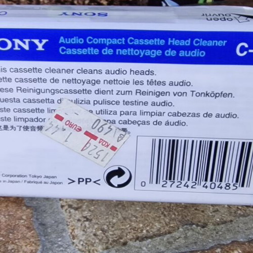 Sony Audio Cassette Head Cleaner C-1KD new