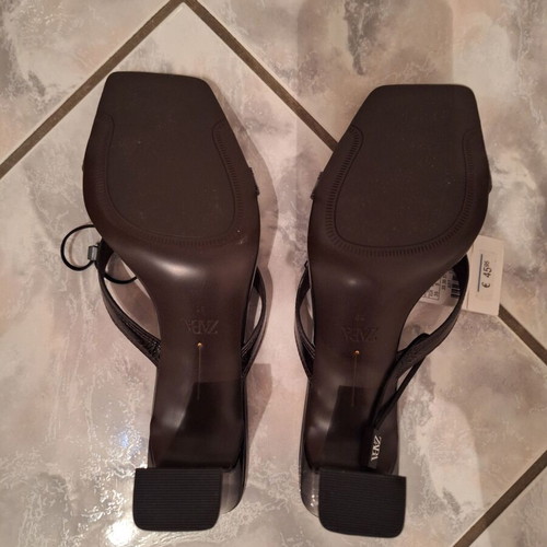 Zara platform sandals new, size 39, purple, 8 cm heel