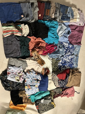 Σακούλα με 50 τμχ small-medium γυναικεία παντελόνια, μπλούζες κτλ