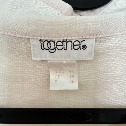 Together linen blend long sleeve striped shirt, size XL