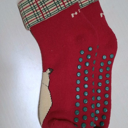 Nici slipper socks new, red and beige for size 37-39