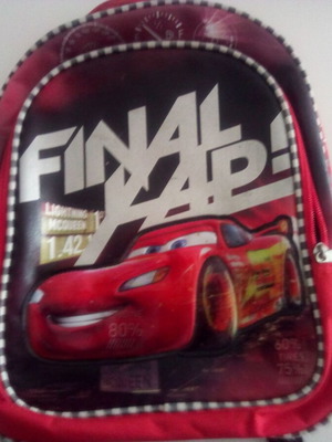 Cars McQueen Disney bag used with 2 main compartments