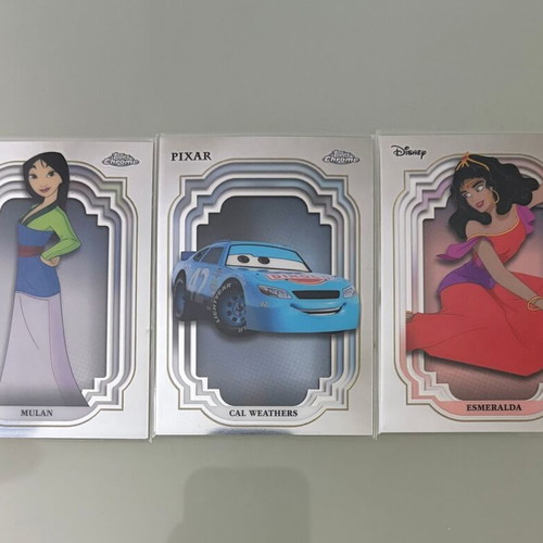 Κάρτες Topps Chrome Disney καινούργιες, σετ 3