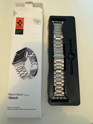 Spigen Metal Band for Apple Watch 44/45/46/49mm used, silver
