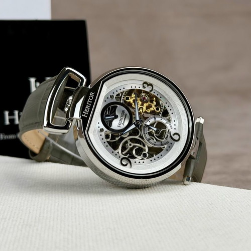 Heritor Lincoln automatic watch unisex, grey, new