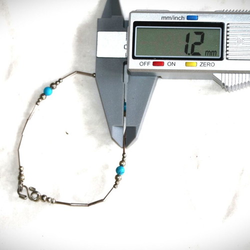 Bracelet chain with turquoise stones and 925 sterling silver SBTS153 new