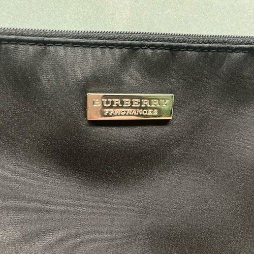 Burberry Fragrances black cosmetic pouch like new