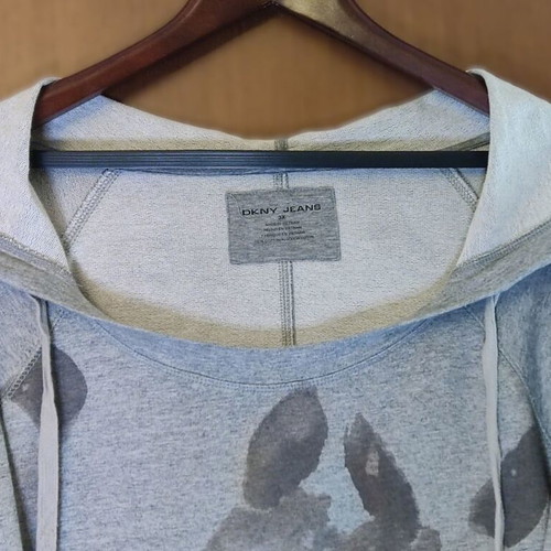 DKNY Jeans Plus Size Hoodie 3X like new, grey floral design