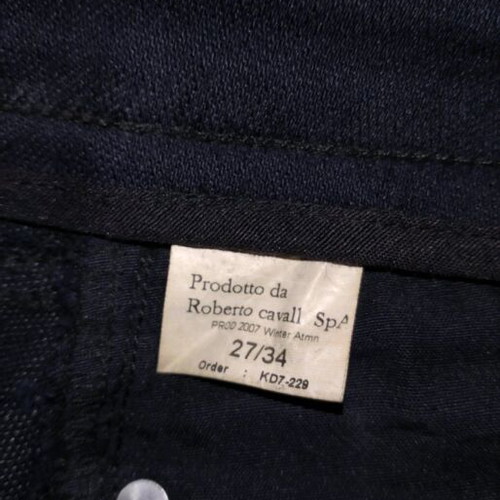 Roberto Cavalli denim pants like new with rhinestone details, size S