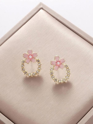 Earrings new, elegant, white and colorful