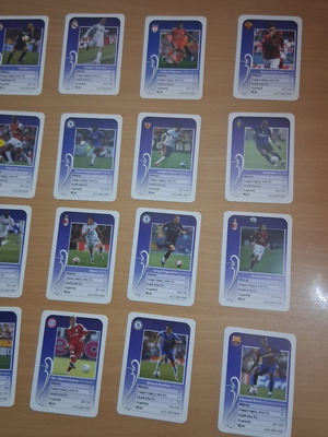 Football cards of famous players