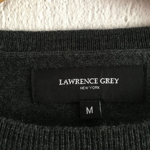 Lawrence Gray 100% Merino Wool Sweater, Dark Gray, Size M