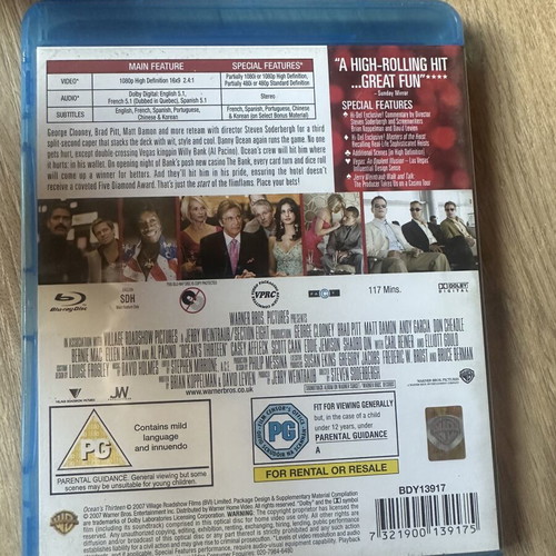 Ocean's Thirteen Blu-Ray used with English subtitles