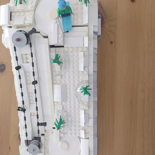 Lego ski slope MOC used with working lever