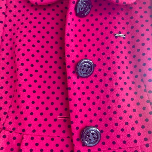 Light fuchsia polka dot coat Killah small new