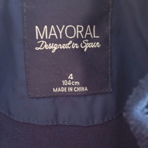 Mayoral Boys' Thin Jacket like new, detachable hood, blue, size 104 cm