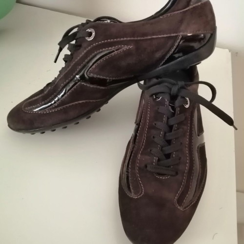 Tod's shoes authentic suede brown used, size 36.5