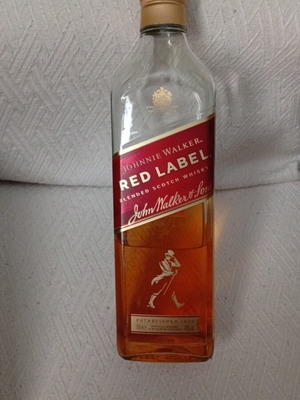 Johnnie Walker Red Label used half bottle