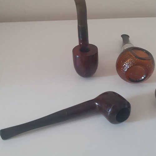 Smoking pipes used, set of 4