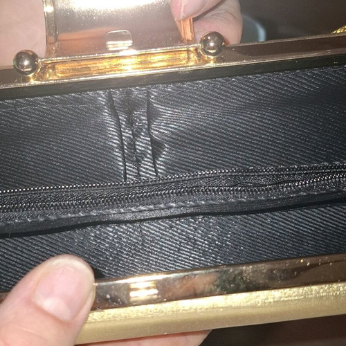 Evening bag gold like new with chain