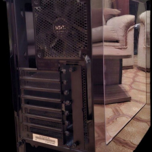 NZXT PC case used, black with glass and 2 fans, ATX motherboard