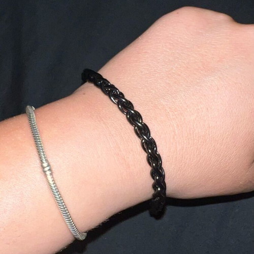Necklace and bracelet set black, new, stainless steel