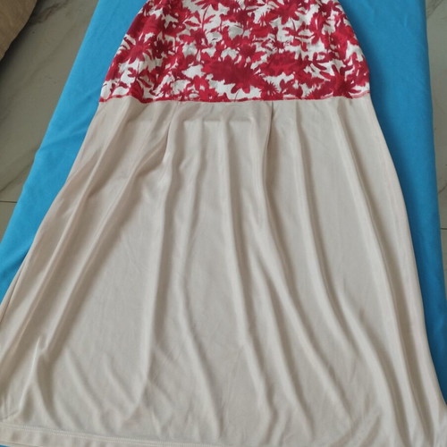 Laurel Red Floral Cotton Dress Set, wrap and slip