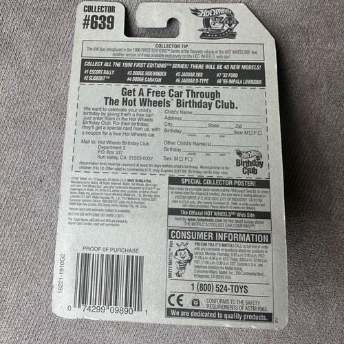 Hot Wheels Jaguar XK8 1998 First Edition new