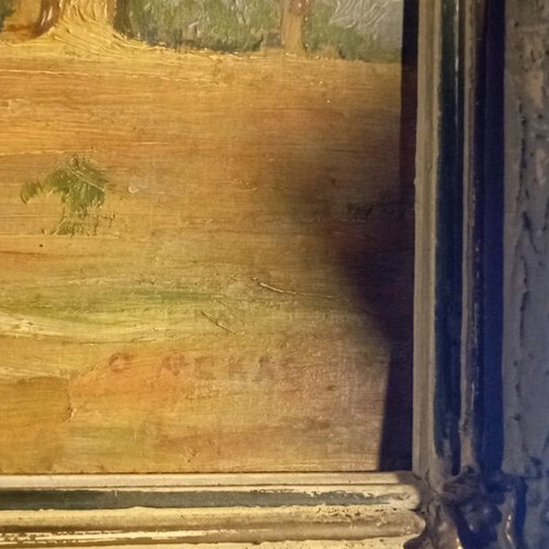 Ελαιογραφία σε ξύλο Οδυσσέας Φωκάς σαν καινούργιο