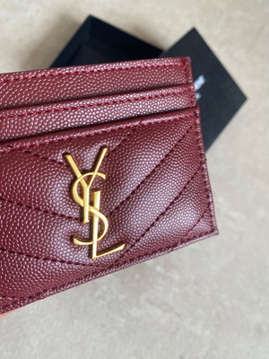 YSL δερμάτινη θήκη καρτών καινούργια με κουτί