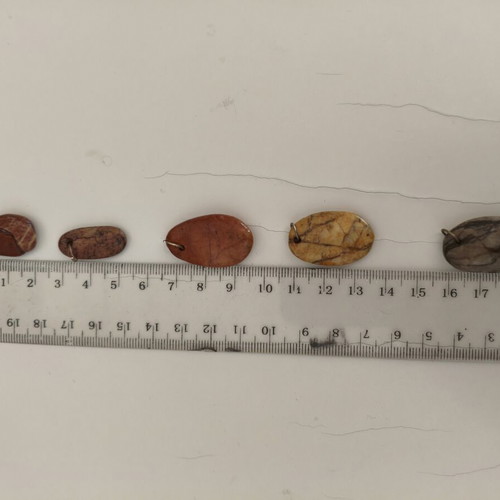 Pierced Pebbles for Jewelry Making, like new, set of 12