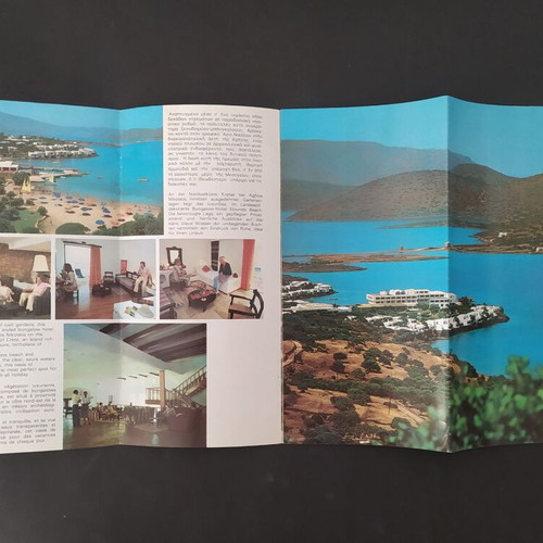 Elounda Beach hotel advertising brochure used, 1970s Crete