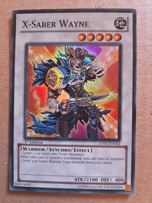 Yugioh X-Saber Wayne 1st Edition Super Rare 5DS3-EN042 Near Mint